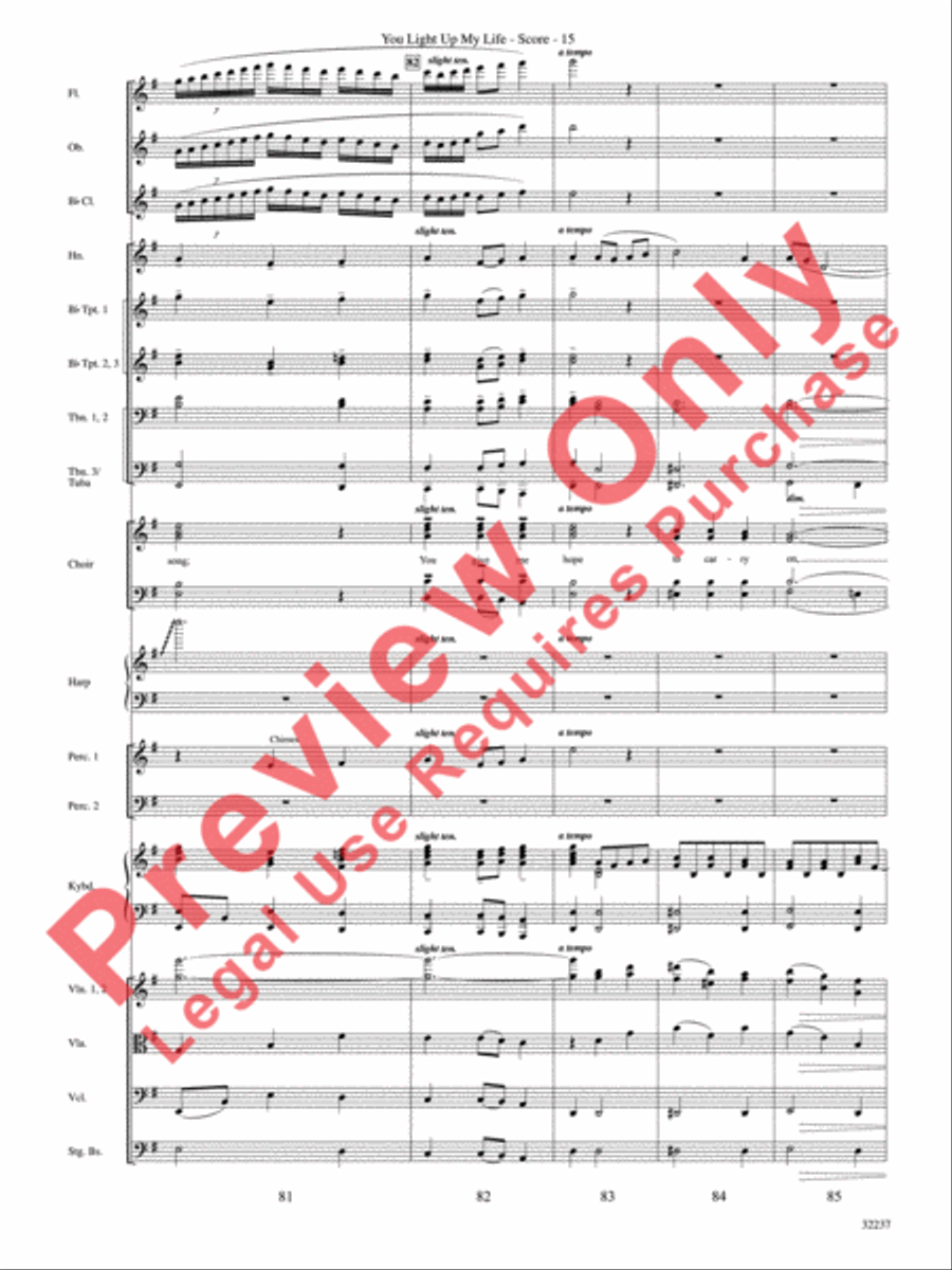 You Light Up My Life Choir scores gallery preview page 16