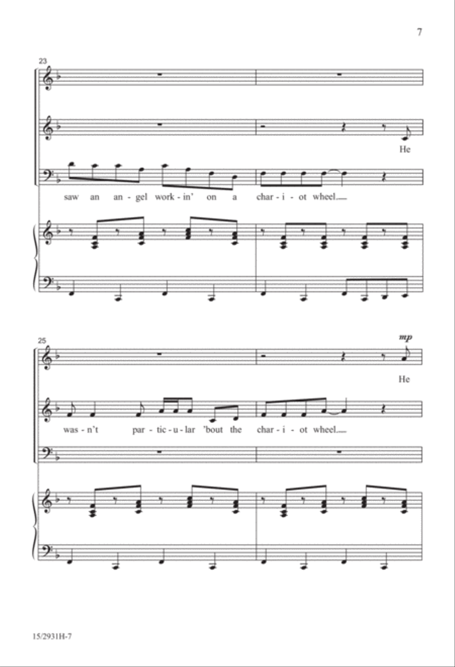 Swing Down, Ezekiel! 3-Part scores gallery preview page 7