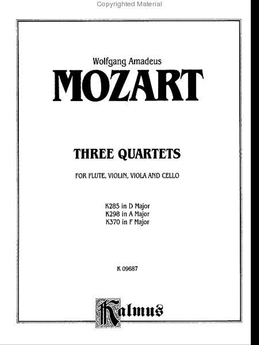 Three Quartets, K. 285, 298, 370 Small Ensemble scores gallery preview page 4