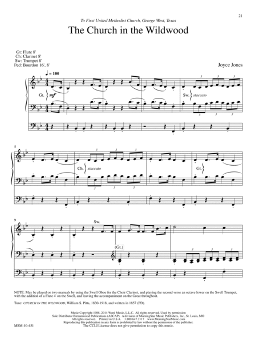 The Promised Land: Five Hymn Arrangements for Organ Organ Solo scores gallery preview page 7