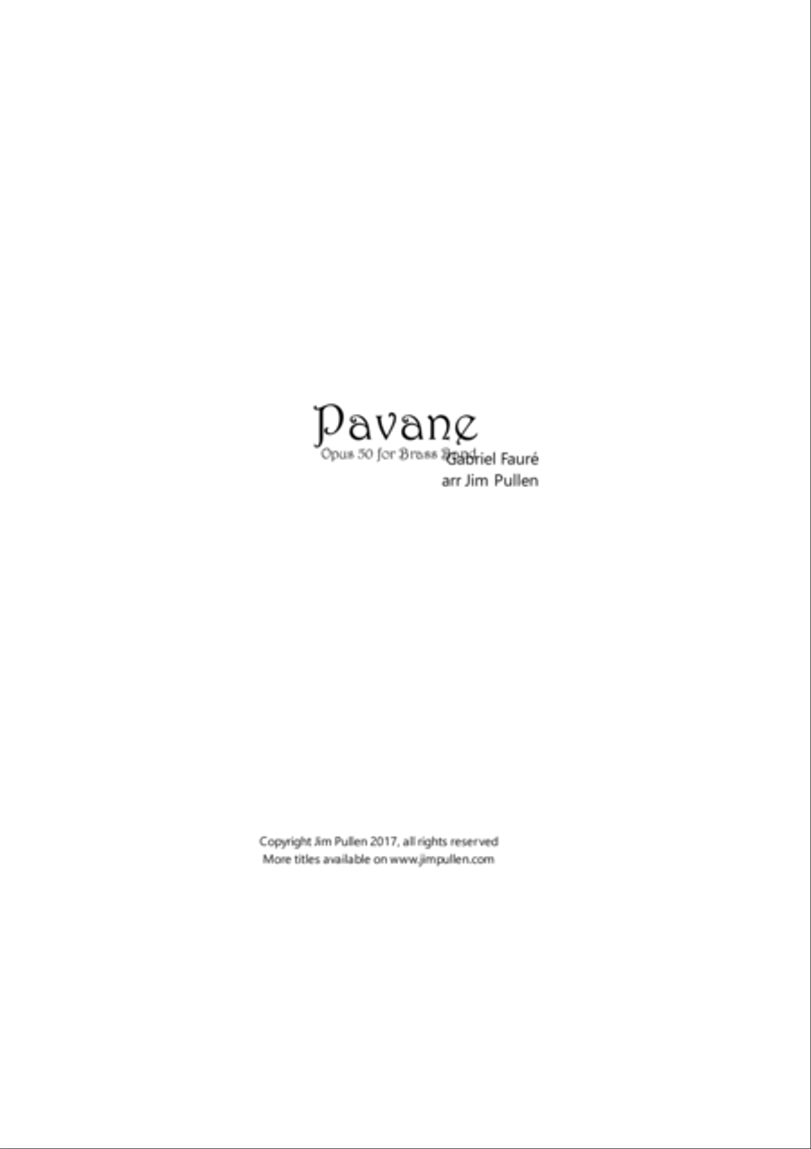 Pavane Opus 50 for Brass Band Brass Band scores gallery preview page 1