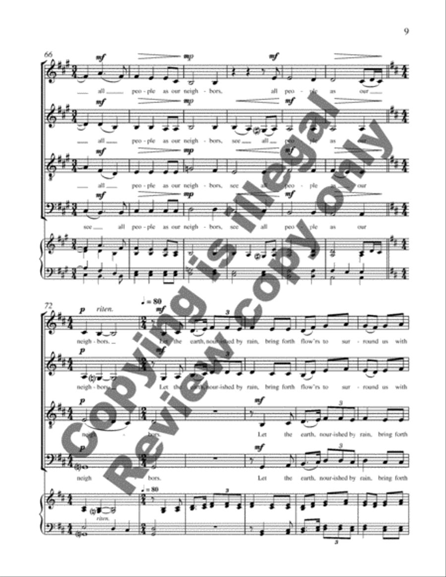 A Prayer for the World A Prayer for the World 4-Part scores gallery preview page 6