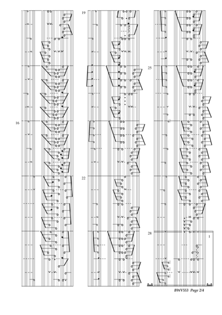 J.S. Bach "Eight Short Preludes and Fugues" BWV553-560, transcribed to the KlavarScore notation. image number null