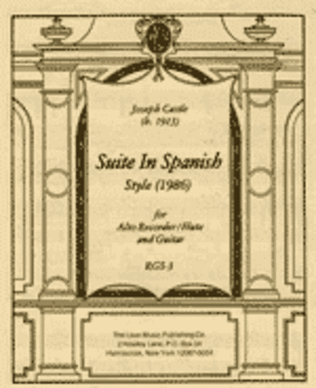 Book cover for Suite in Spanish Style (1986)