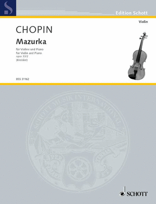 Book cover for Kreisler Tr10 Chopin Mazurka V