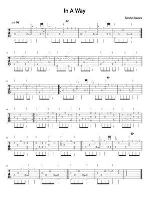 In A Way (TAB) - solo guitar