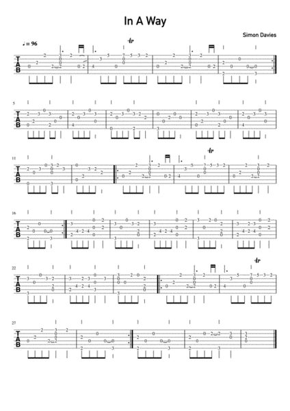 In A Way (TAB) - solo guitar image number null