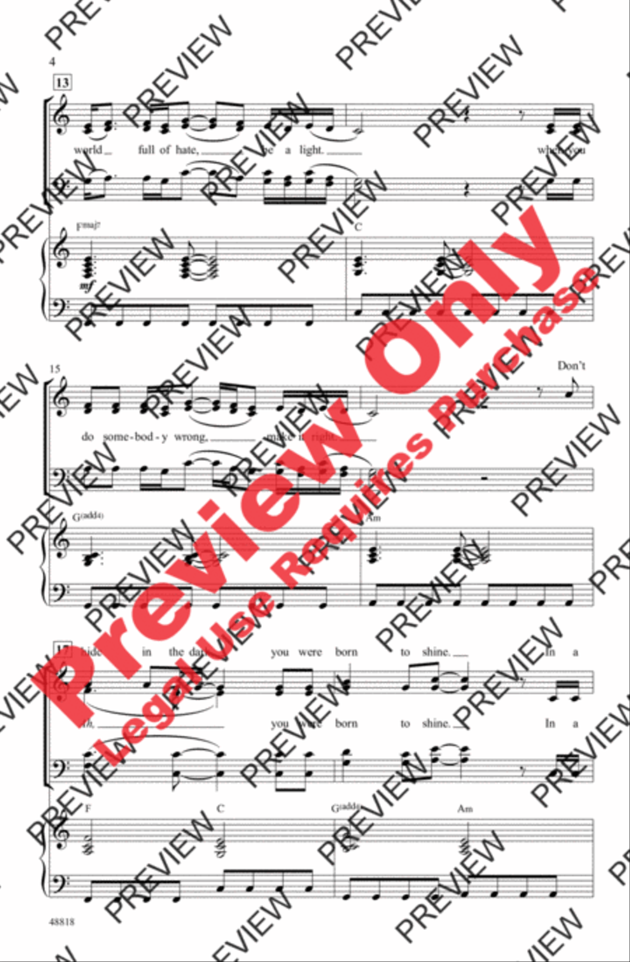 Be a Light Be a Light 4-Part scores gallery preview page 4