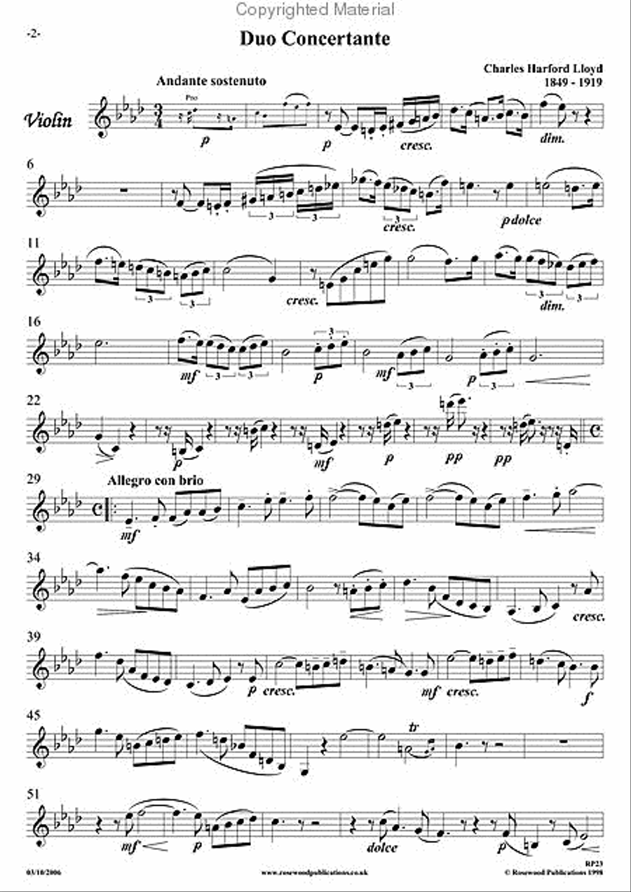 Duo Concertante Clarinet Solo scores gallery preview page 4