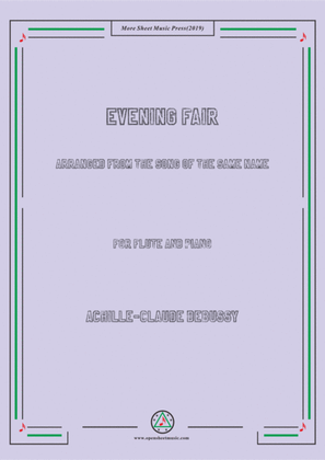 Book cover for Debussy-Evening Fair, for Flute and Piano