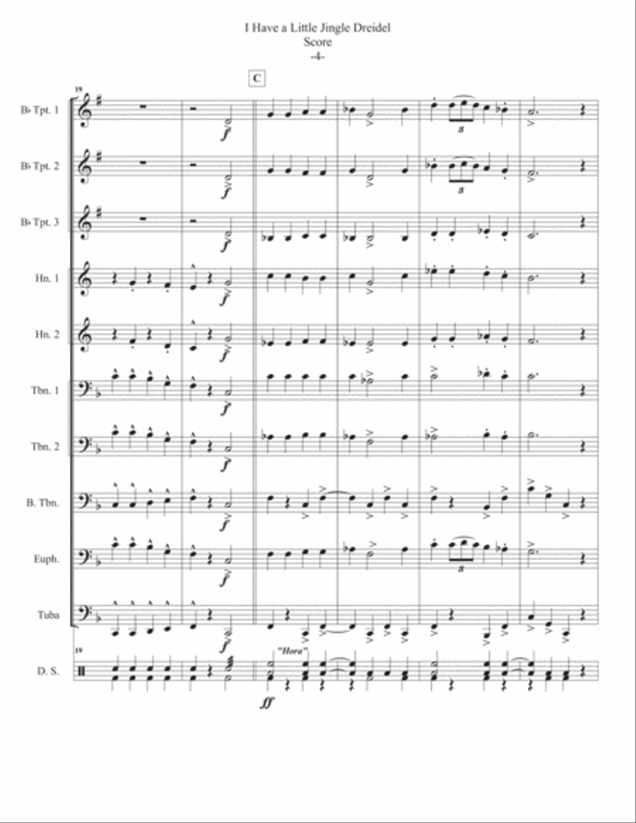 I have a Little Jingle Dreidel-Brass Ensemble Small Ensemble scores gallery preview page 6