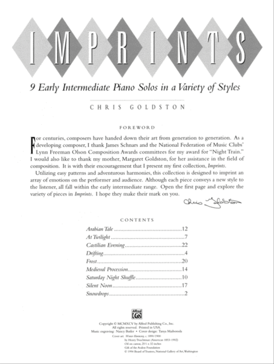 Imprints Imprints Piano Solo scores gallery preview page 2