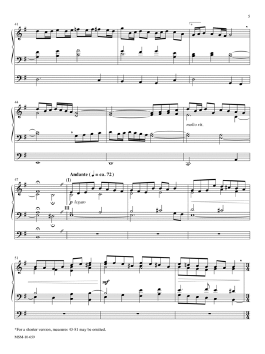 Processional and Trumpet Tune on CWM Rhondda Trumpet scores gallery preview page 4
