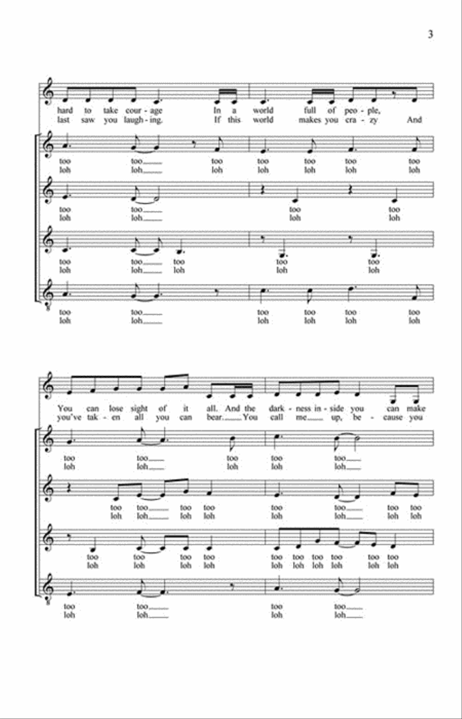 <br>Sheet music extract