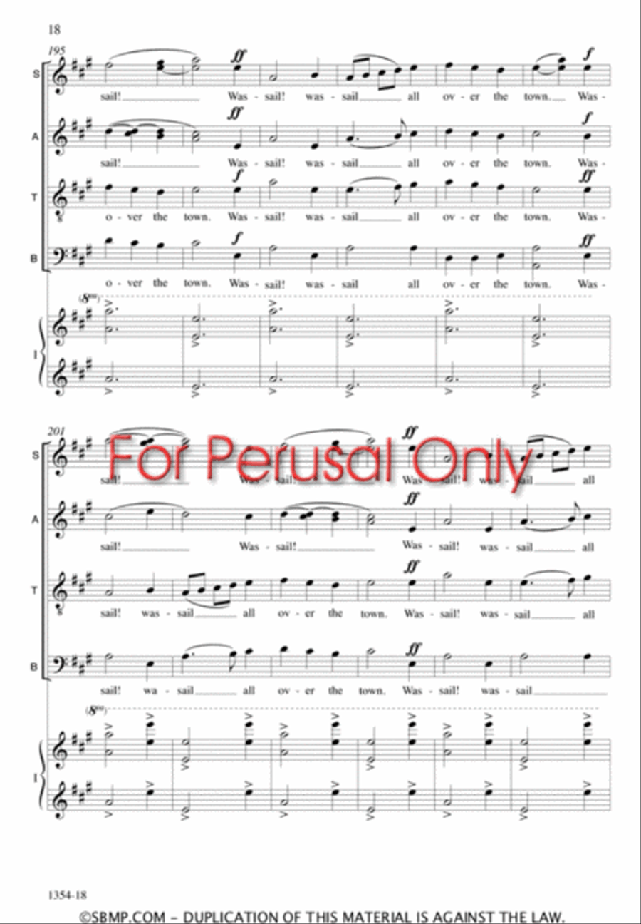 Gloucestershire Wassail - SATB Octavo 4-Part scores gallery preview page 17