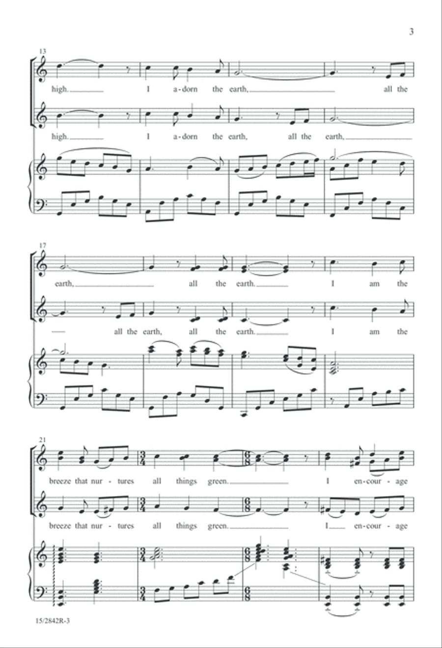 I Am the One SSA scores gallery preview page 4