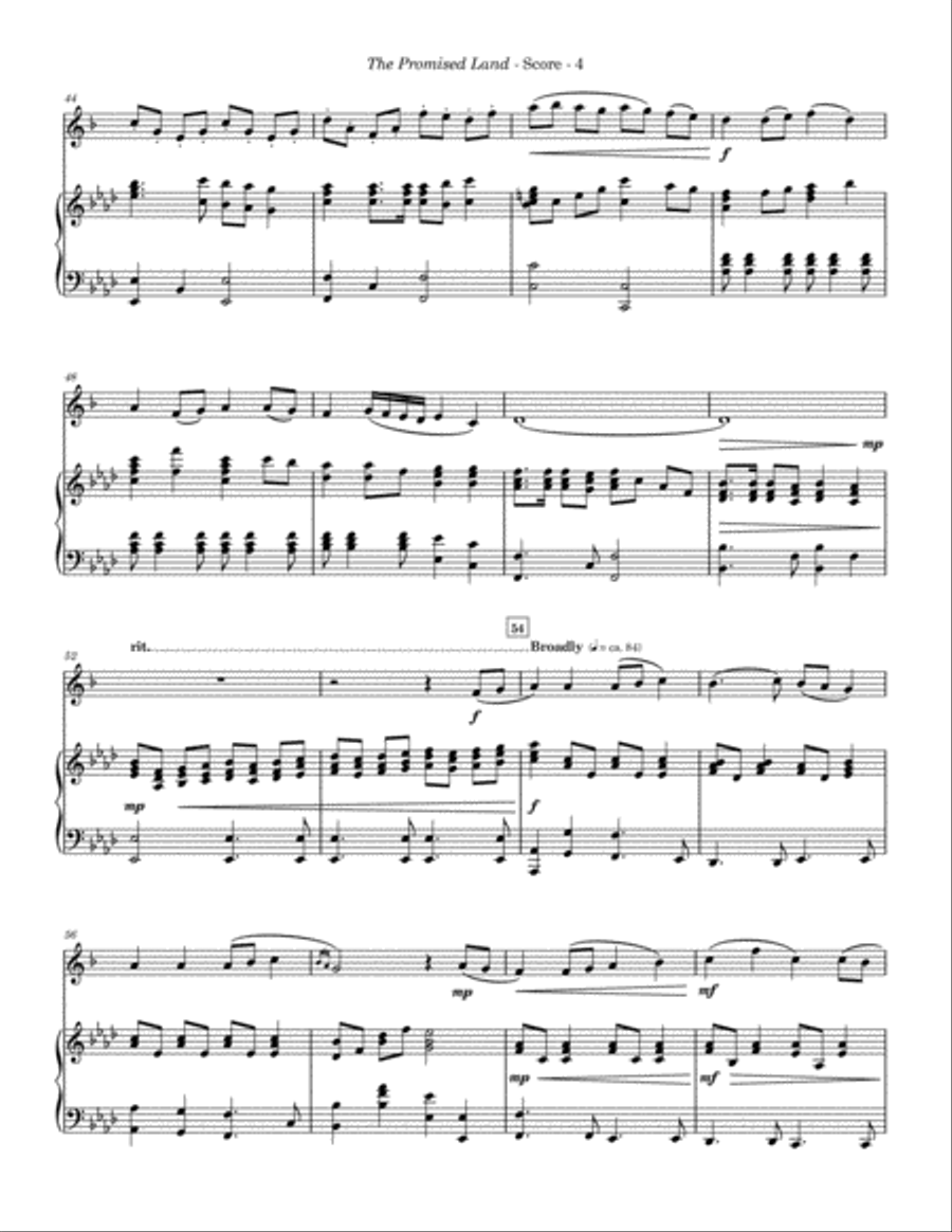 The Promised Land (On Jordan's Stormy Banks) Alto Sax Alto Saxophone scores gallery preview page 5