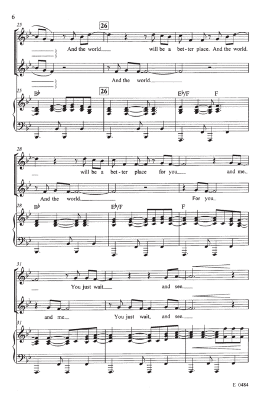 Put A Little Love In Your Heart (with Love Train) 2-Part scores gallery preview page 4