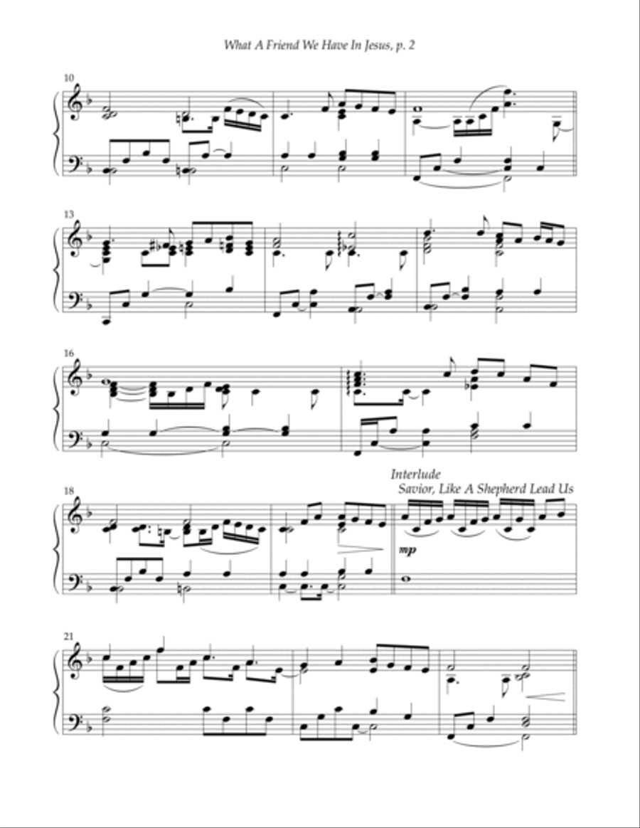 What A Friend We Have In Jesus Piano Solo scores gallery preview page 3