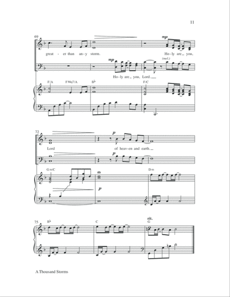 A Thousand Storms 4-Part scores gallery preview page 11