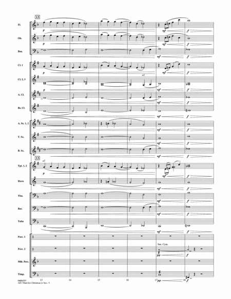 All I Want for Christmas Is You (arr. Michael Brown) - Conductor Score (Full Score)