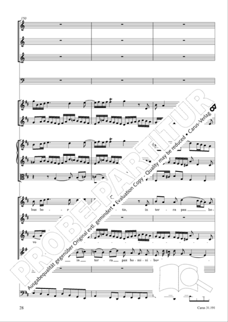 Gloria in excelsis Deo SSATB scores gallery preview page 28