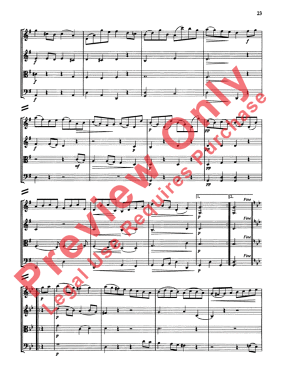 String Quartets for Beginning Ensembles, Volume 3 String Quartet scores gallery preview page 48