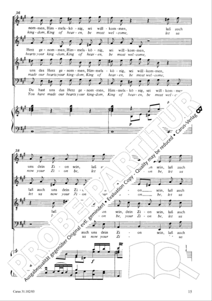 Himmelskonig, sei willkommen (King of heaven, be most welcome) ATB scores gallery preview page 15