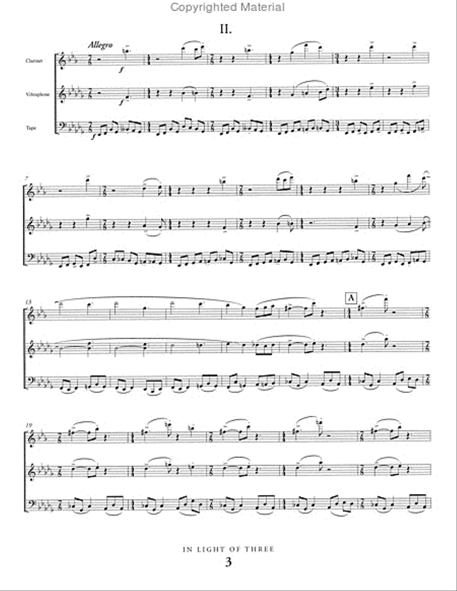 In Light of Three In Light of Three B-Flat Clarinet scores gallery preview page 4