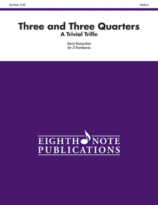 Book cover for Three and Three Quarters
