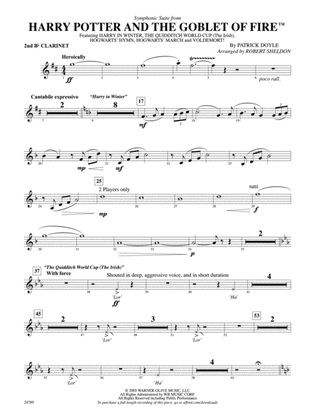 Harry Potter and the Goblet of Fire, Symphonic Suite from: 2nd B-flat Clarinet