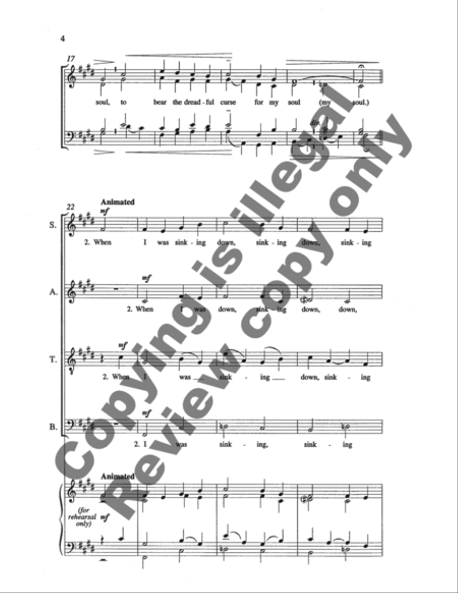 Three American Hymn-Tune Settings: 2. What Wondrous Love is This? 4-Part scores gallery preview page 13