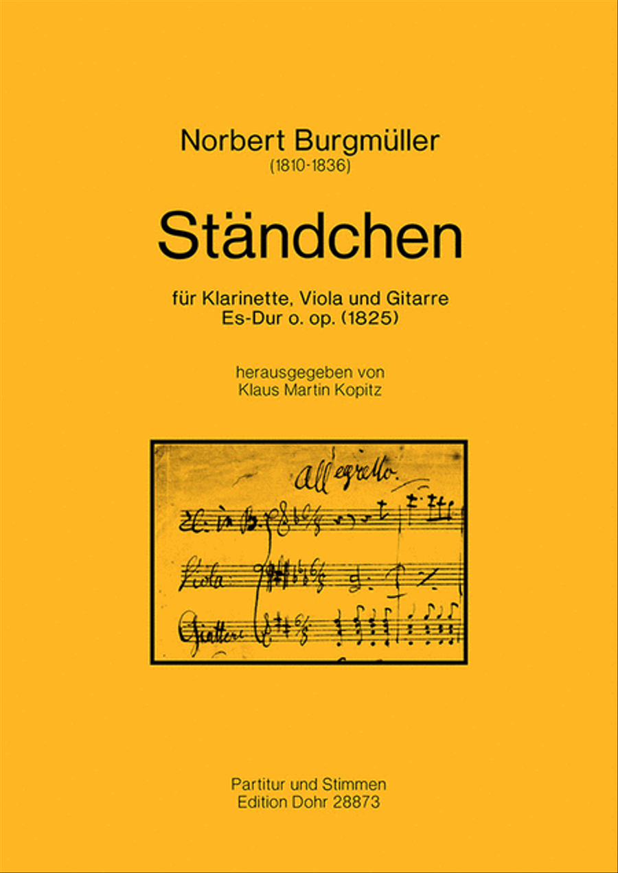 Ständchen für Klarinette, Viola und Gitarre Es-Dur (1825) Clarinet scores gallery preview page 1