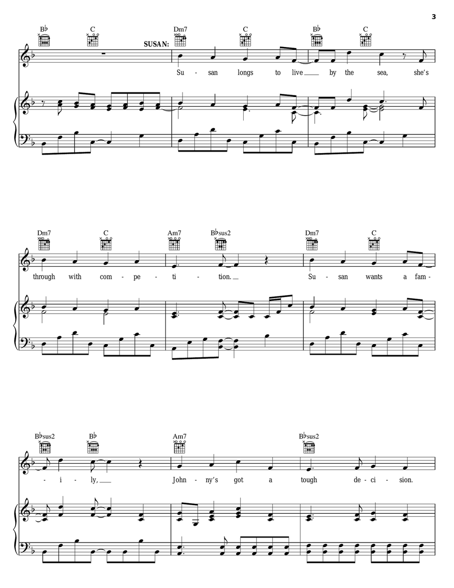 Johnny Can't Decide (from tick, tick... BOOM!) Guitar scores gallery preview page 3