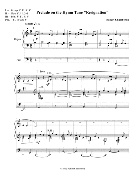 Prelude on the Hymn Tune "Resignation" image number null
