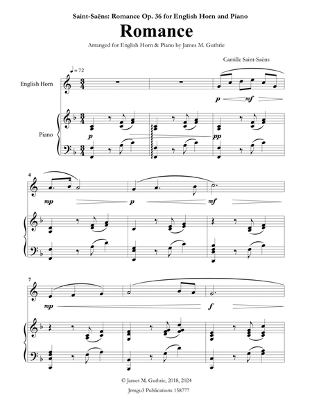 Saint-Saens: Romance for English Horn & Piano image number null