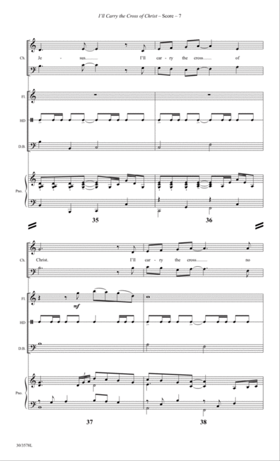 I'll Carry the Cross of Christ - Instrumental Ensemble Score and Parts Choir scores gallery preview page 9