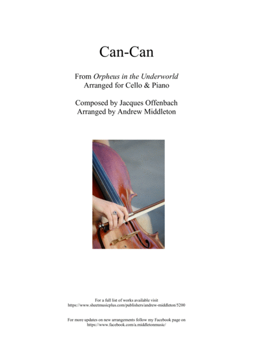 Can-Can arranged for Cello and Piano image number null