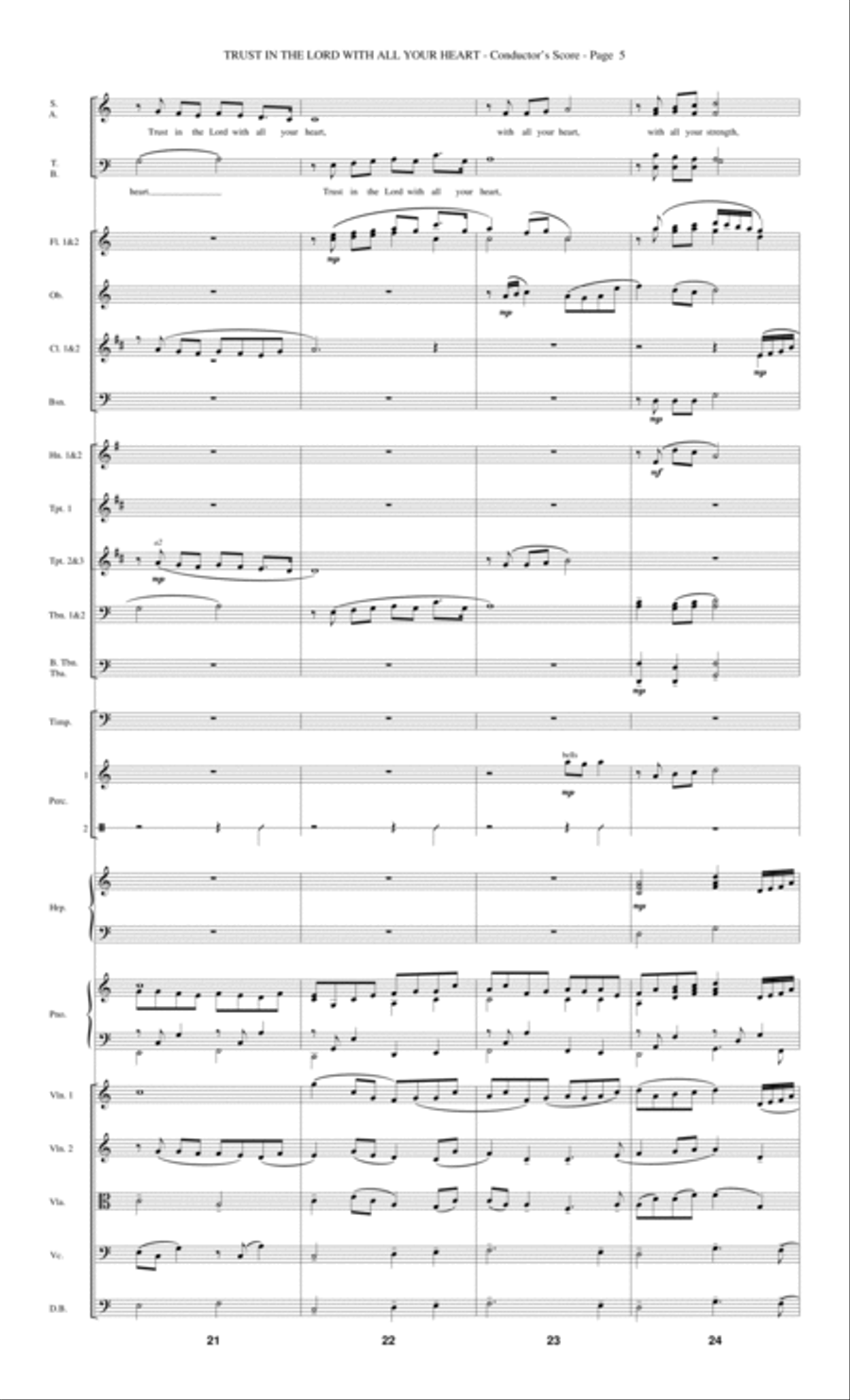 Trust In The Lord With All Your Heart - Score Choir scores gallery preview page 5