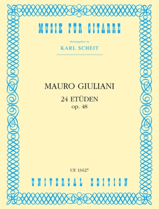 Book cover for Etudes, 24, Op. 48, Guitar (Sc