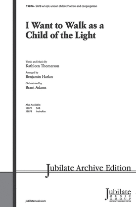 Book cover for I Want to Walk As a Child of the Light