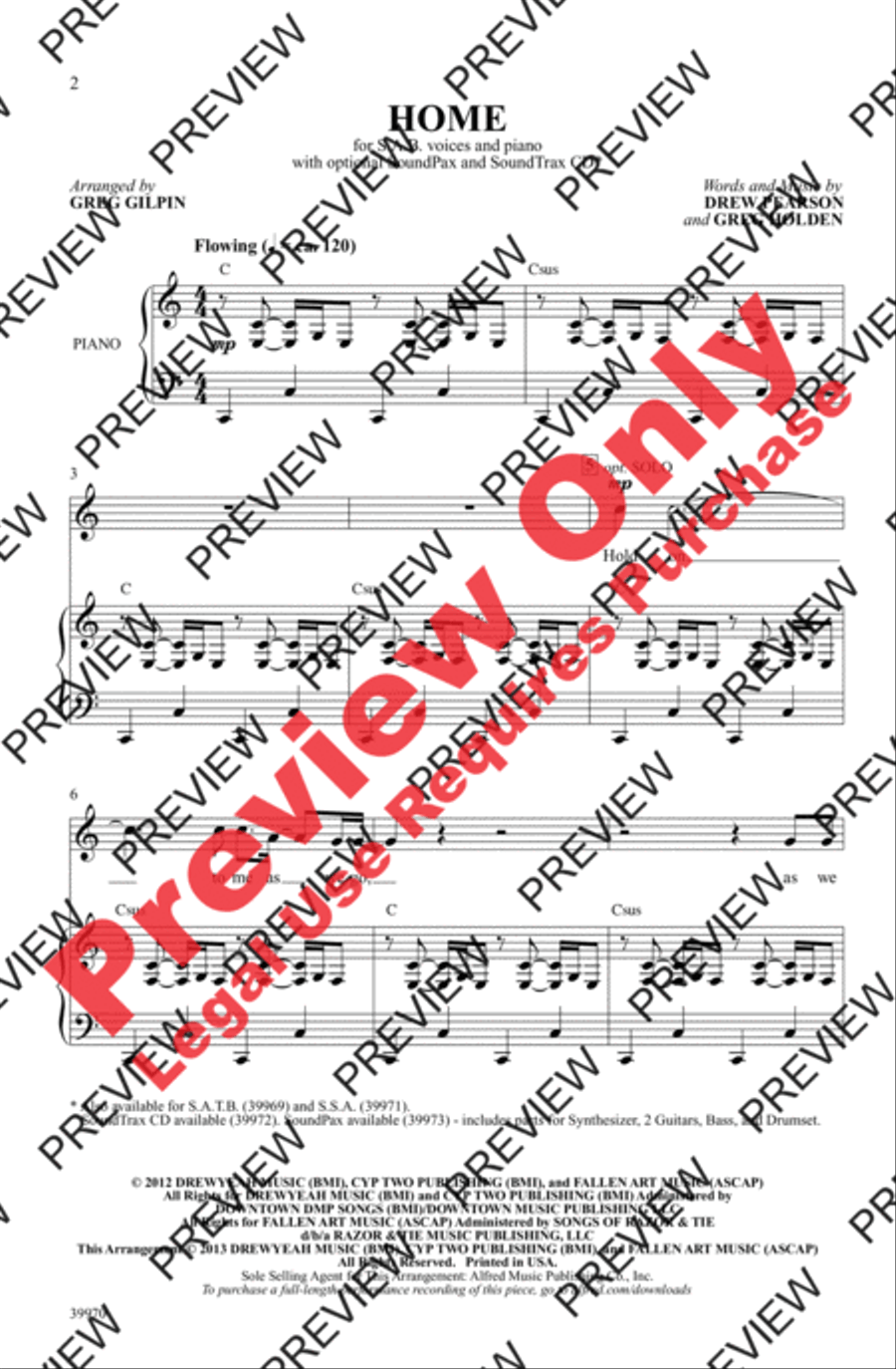 Home Home 3-Part scores gallery preview page 2