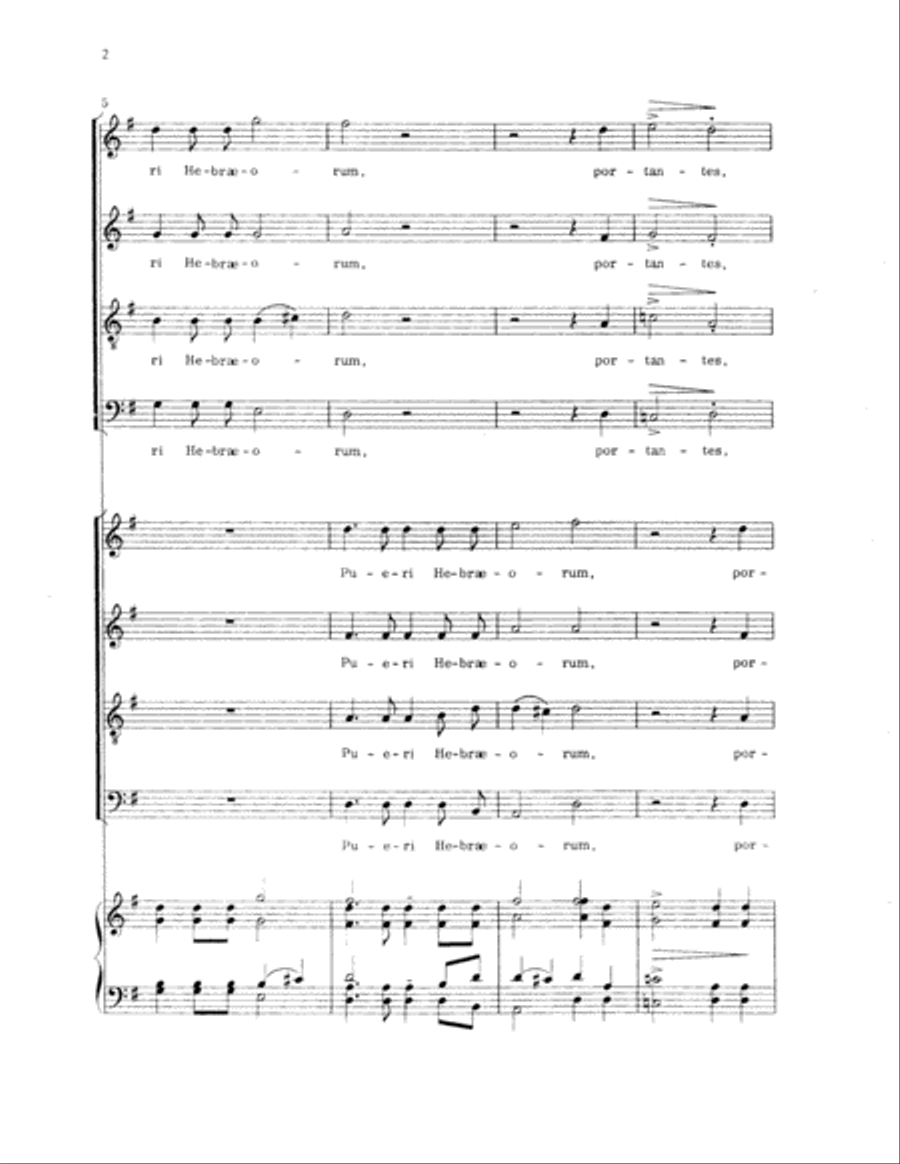 Pueri Hebraeorum Pueri Hebraeorum 4-Part scores gallery preview page 3