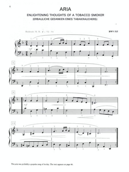 Bach -- Selections from Anna Magdalena's Notebook by Valery Lloyd-Watts Piano Solo - Sheet Music