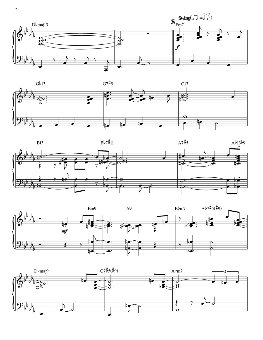 Stablemates (arr. Brent Edstrom) Piano Solo scores gallery preview page 2