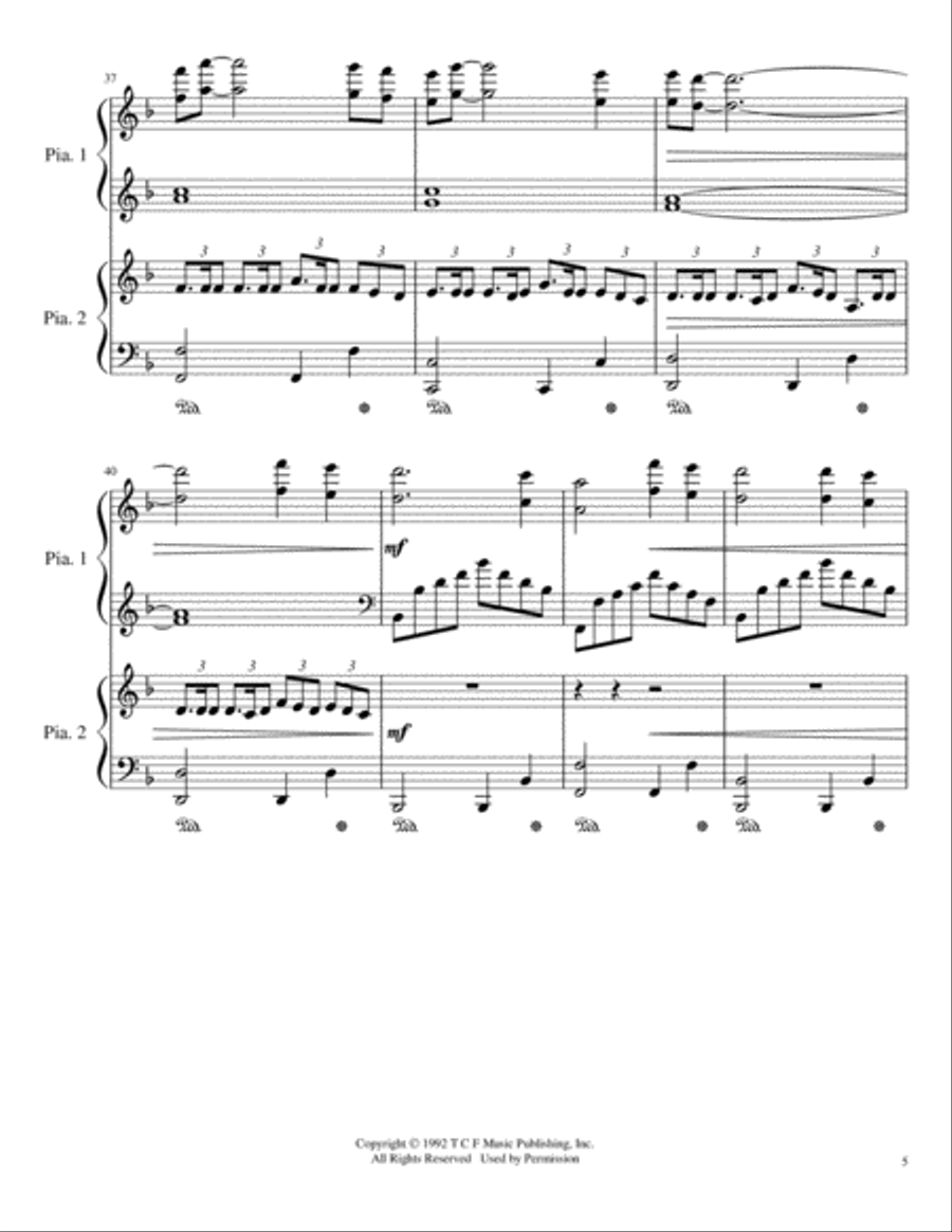 Last Of The Mohicans (main Theme) Piano scores gallery preview page 5
