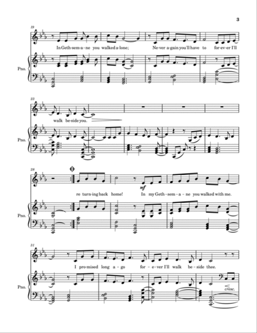 I Walk Beside Thee Voice scores gallery preview page 3