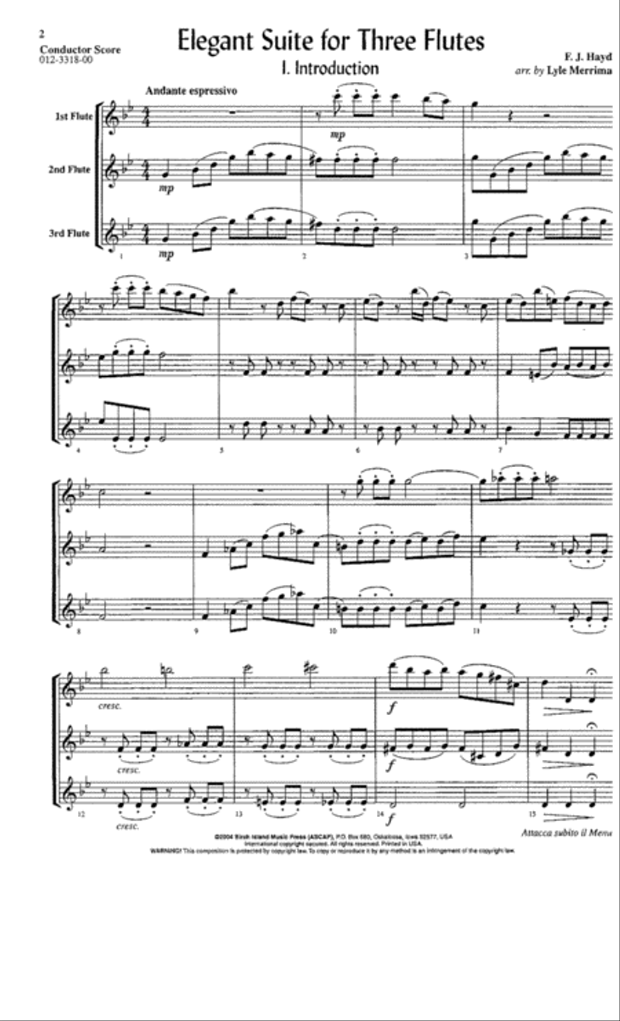Elegant Suite for three Flutes Flute Trio scores gallery preview page 2