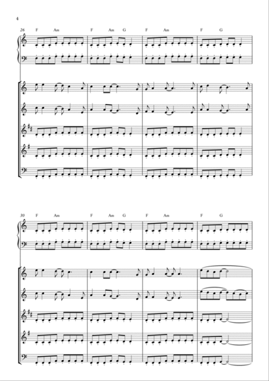 Rock You Like A Hurricane Woodwind Quintet scores gallery preview page 4