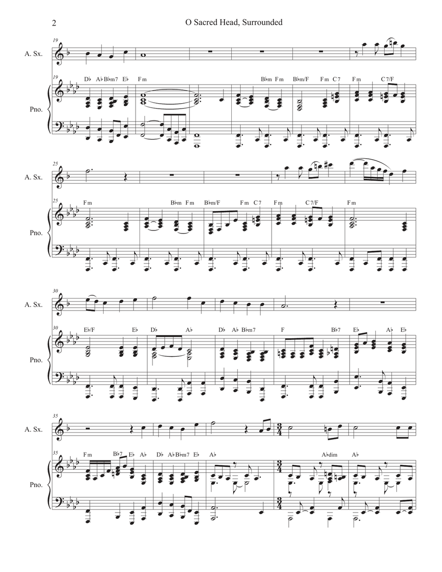 O Sacred Head, Surrounded (with 